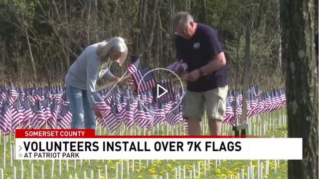 Patriot Park decorated with over 7k flags for fallen veterans